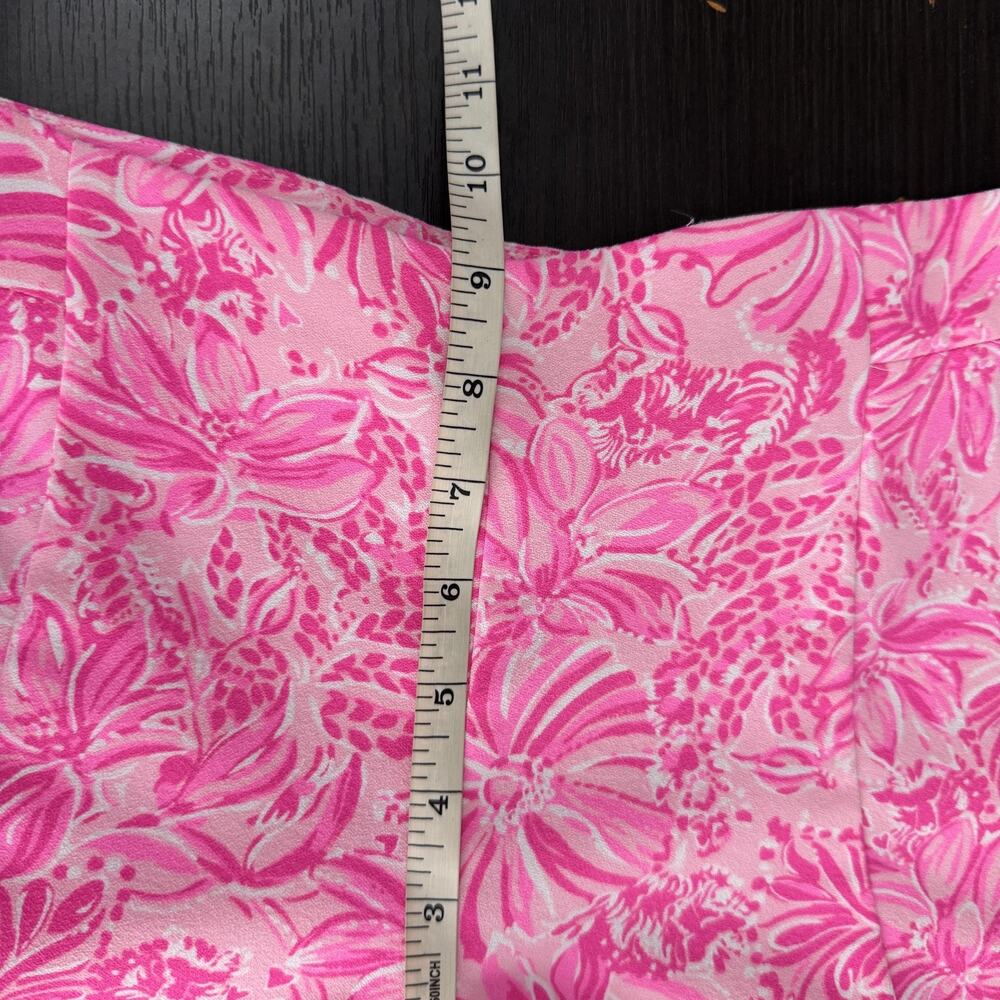 Lilly Pulitzer Fola Set Women 4 Pink Blossom Foxy Llama Top Shorts Floral Resort - Picture 14 of 16